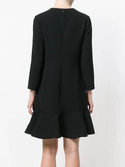 Shop Victoria Victoria Beckham Flared Hem Shift Dress In Black