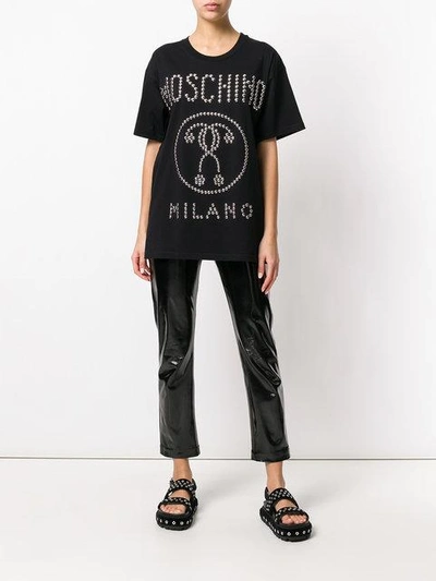 Shop Moschino Studded Question Mark T-shirt
