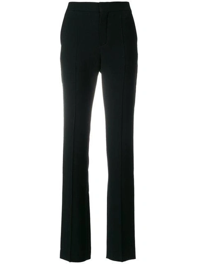 Shop Chloé Side-stud Trousers - Black