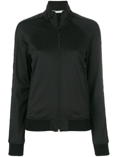 Shop Givenchy Zipped Fitted Sweatshirt In Black