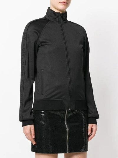 Shop Givenchy Zipped Fitted Sweatshirt In Black