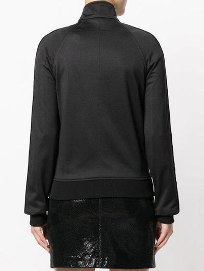 Shop Givenchy Zipped Fitted Sweatshirt In Black