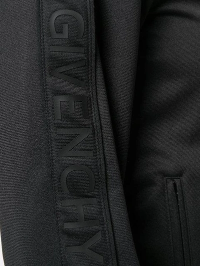 Shop Givenchy Zipped Fitted Sweatshirt In Black