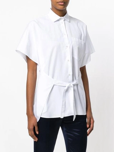 Shop Valentino Tied Front Shirt In White