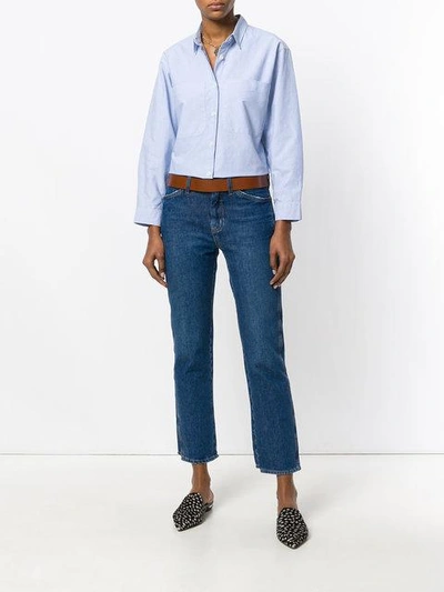 Shop Margaret Howell Boxy Shirt - Blue