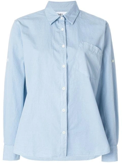 Shop Margaret Howell Single Pocket Shirt In Blue