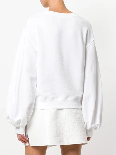 Shop Vivetta Silhouette Embroidered Sweatshirt In White