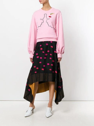 Shop Vivetta Silhouette Embroidered Sweatshirt