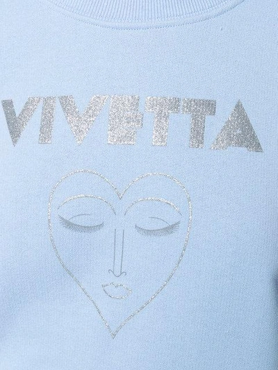 Shop Vivetta Printed Sweatshirt - Blue