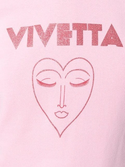 Shop Vivetta Logo Print Sweatshirt - Pink