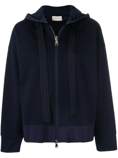 Shop Moncler Zipped Hooded Sweatshirt