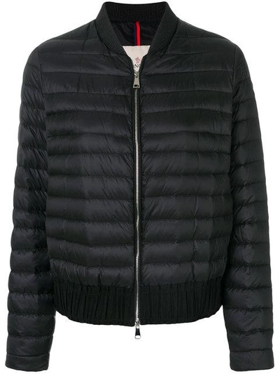 Shop Moncler Classic Padded Bomber Jacket In Blue