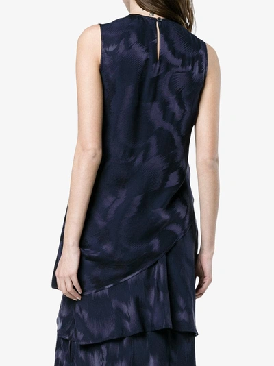 Shop Sies Marjan Silk Blend Lysa Sleeveless Blouse In Blue