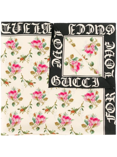 Shop Gucci Gothic Blind For Love Scarf