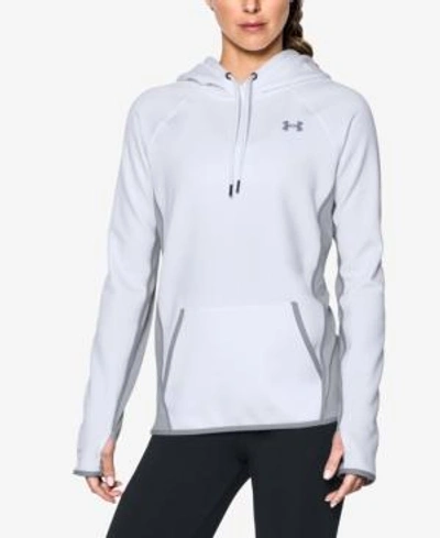 Shop Under Armour Storm Armour Fleece Hoodie In White/steel