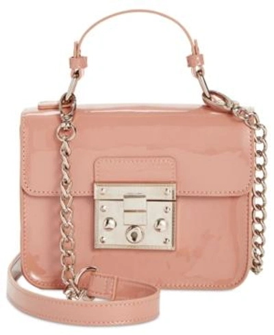 Shop Steve Madden Evie Chain Strap Push-lock Small Bag In Blush