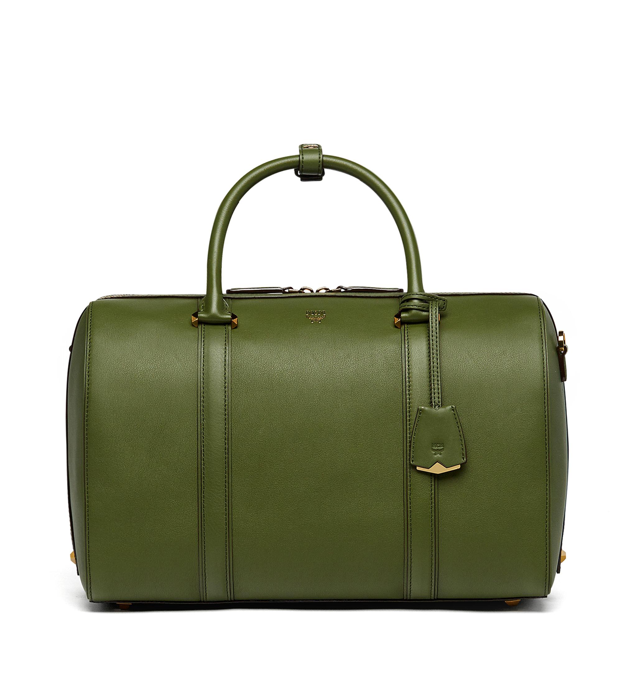 Mcm Essential Boston Bag In Smooth Leather In Gx | ModeSens