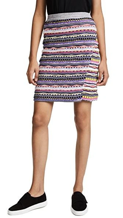 Shop Carven Knit Skirt In Multi