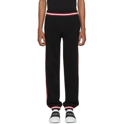 Shop Givenchy Black Contrast Band Lounge Pants In 001 Black