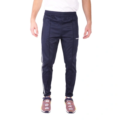 Adidas Originals Beckenbauer Open Hem Cotton Blend Jogging Trousers In Blue  | ModeSens