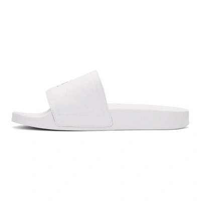 Shop Y-3 White Leather Adilette Slides In Ftwr White