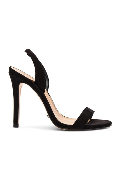 Schutz Luriane Suede Slingback Sandals In Black