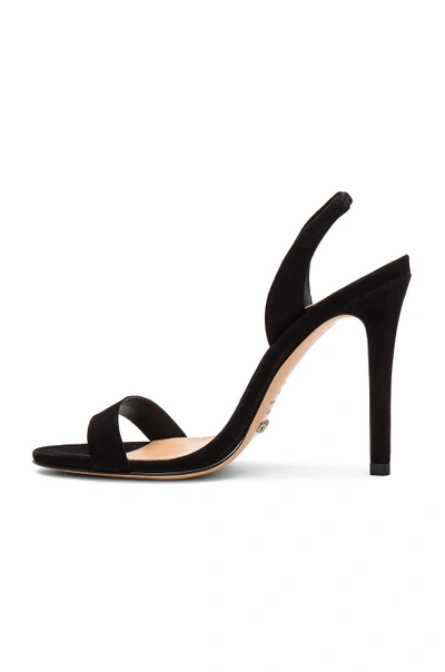 Schutz Luriane Suede Slingback Sandals In Black