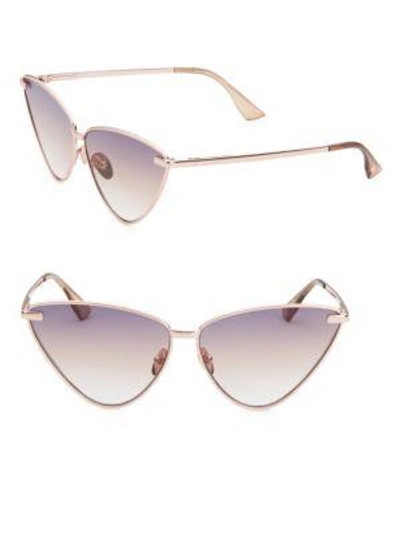 Shop Le Specs Nero Cat Eye Sunglasses In Rose Gold