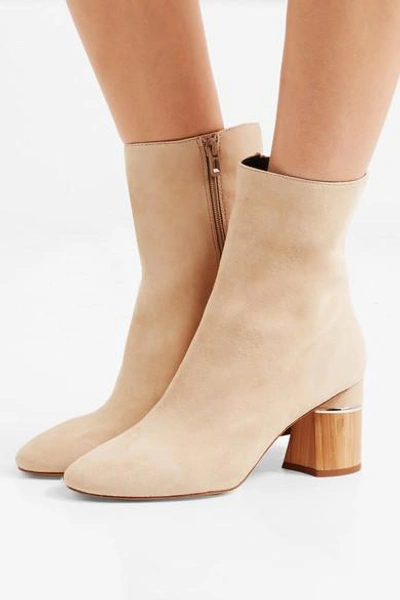 Shop 3.1 Phillip Lim / フィリップ リム Drum Suede Ankle Boots In Cream