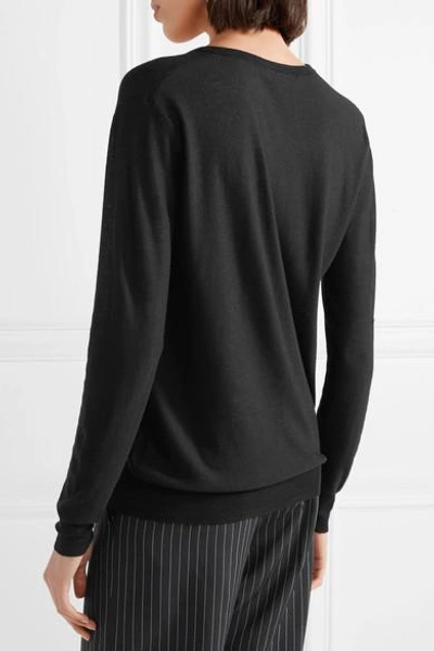 Shop Joseph Cashmere Sweater In Black