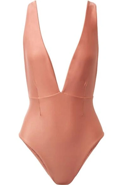 Shop Haight Marina Swimsuit In Antique Rose