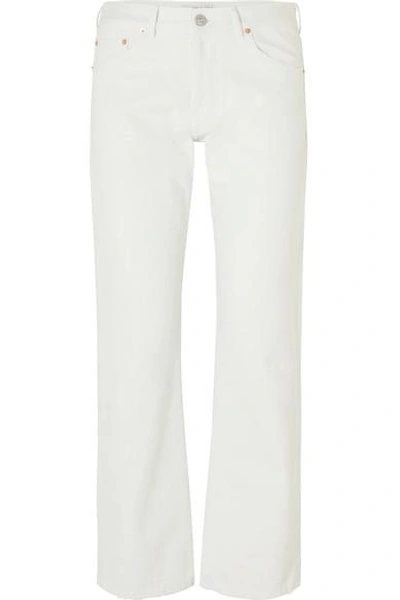 Shop Balenciaga High-rise Straight-leg Jeans In White