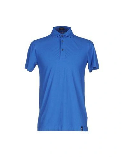 Shop Drumohr Polo Shirt In Bright Blue