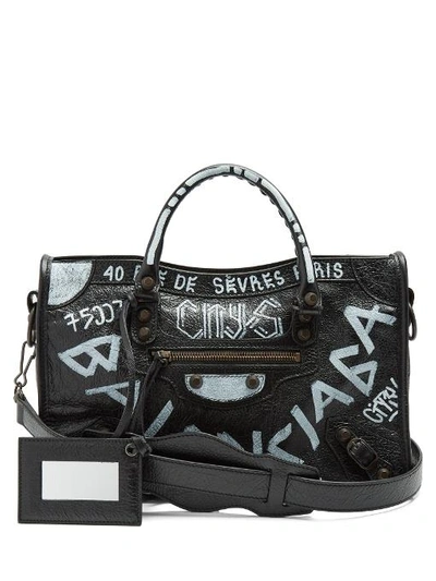 Balenciaga Classic City S Bag Graffiti in Black