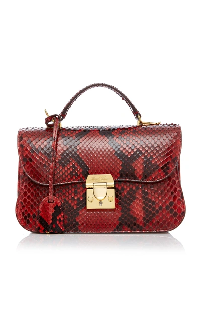 Shop Mark Cross Dorothy Python Bag In Red