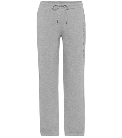 Shop Burberry Cotton-blend Trackpants In Grey