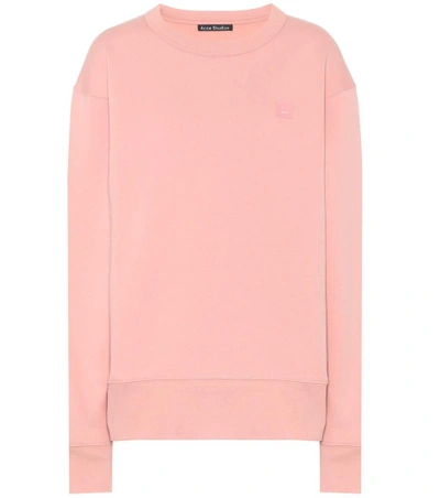 Shop Acne Studios Face Cotton Sweatshirt In Pink