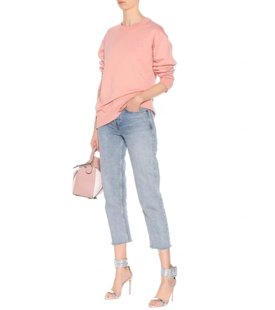 Shop Acne Studios Face Cotton Sweatshirt In Pink