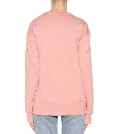 Shop Acne Studios Face Cotton Sweatshirt In Pink