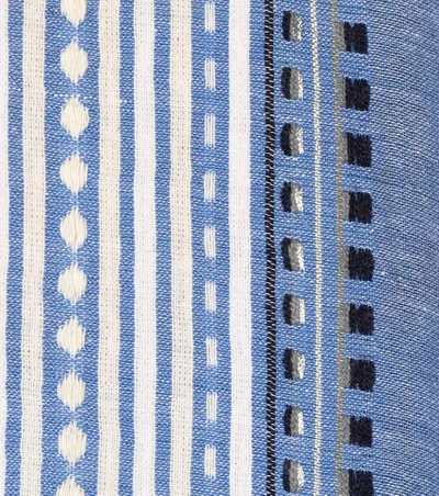 Shop Lemlem Izara Rustic Cotton-blend Top In Blue