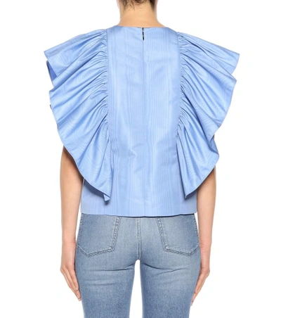 Shop Msgm Sleeveless Top In Blue