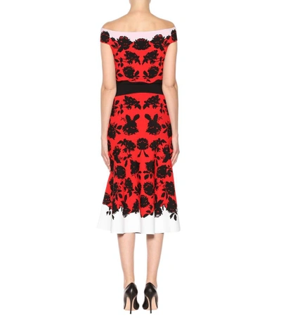 Shop Alexander Mcqueen Knitted Off-the-shoulder Dress In Female