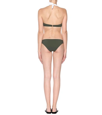 Shop Diane Von Furstenberg Banded Bikini Top In Green