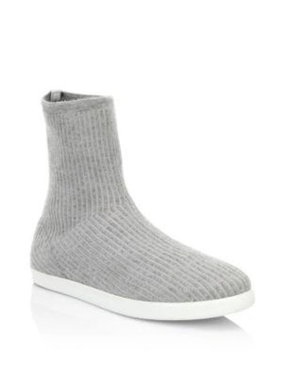 Shop The Row Dean Sock Boot In Grey White