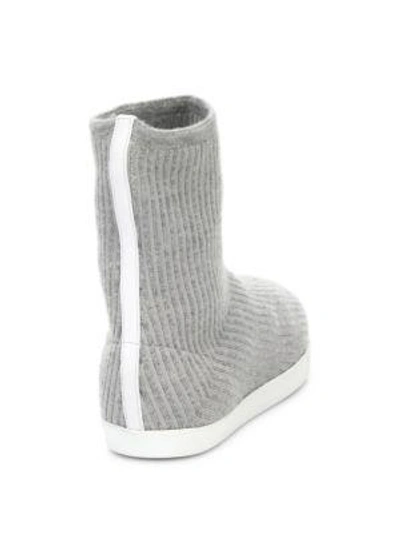 Shop The Row Dean Sock Boot In Grey White