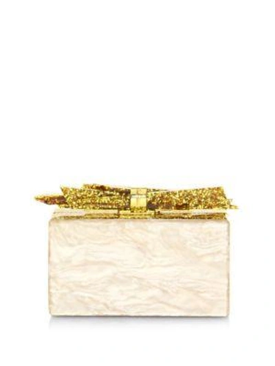 Shop Edie Parker Wolf  Ribbon Clutch In Rainbow-blackconfetti