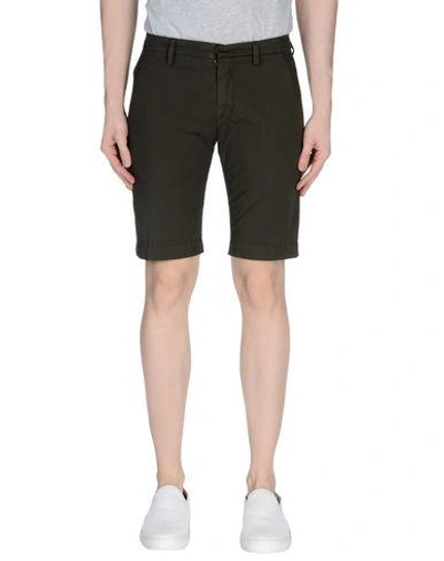 Shop Dondup Man Shorts & Bermuda Shorts Military Green Size 31 Cotton, Elastane