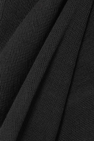 Shop Helmut Lang Open-knit Cotton Top In Black