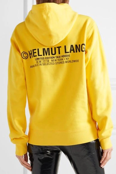 Shop Helmut Lang Printed Cotton-jersey Hooded Top