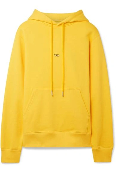 Shop Helmut Lang Printed Cotton-jersey Hooded Top